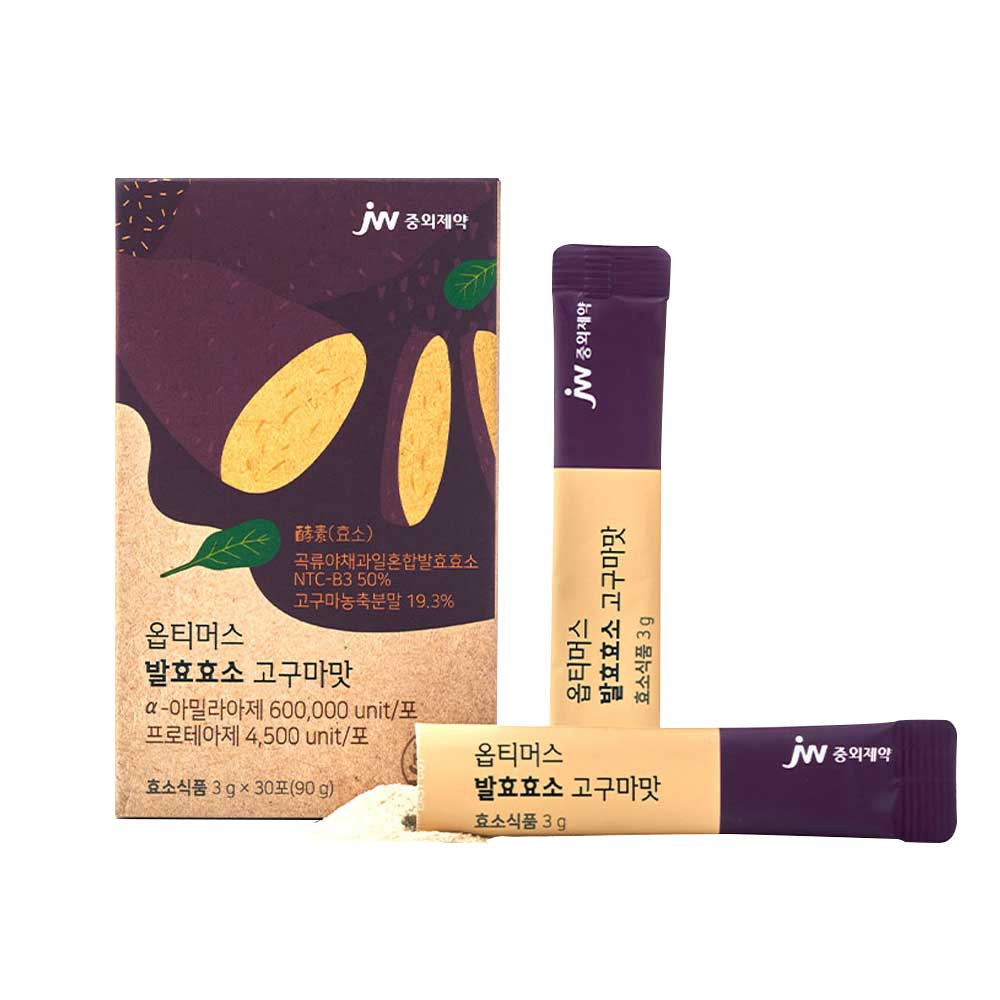 <b>JW 중외제약</b> 옵티머스 발효<b>효소</b> 고구마맛 소화<b>효소</b>  90g  5박스
