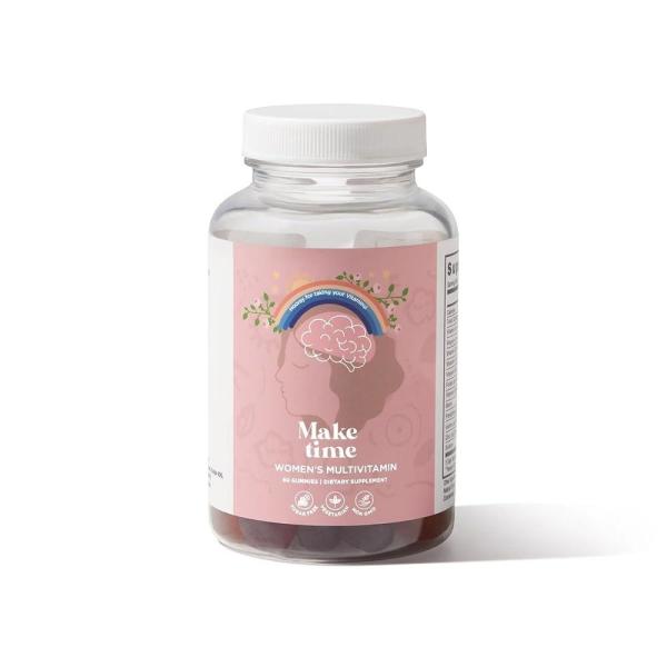 MAKE TIME - 무설탕 여성용 멀티<b>비타민</b> 젤리 - <b>비타민</b> A C D3 E <b>B6</b> B12 엽산 비오틴 요오드 및 <b>아</b>