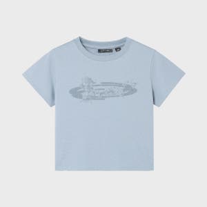 오프닝프로젝트 W Flower Symbol Cropped T Shirt OP252WTS08