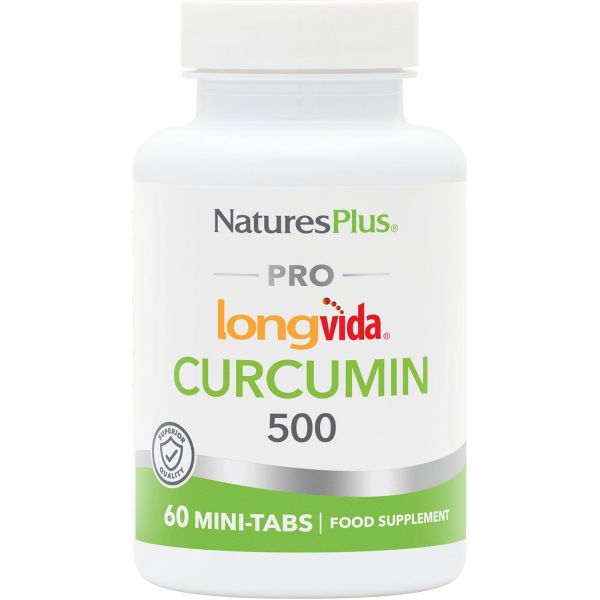 Natures Plus 커큐민 강황 내추럴스 플러스 프로 롱비다 1000mg - 60정 건강한 프리 라디칼 <b>보호</b> 촉진 비유전 비건 및 글루텐 60인분  60 카운트(1팩)  1개