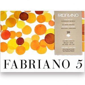 파브리아노 FA5 11 GF Cold pressed 파브리아노5 수채화 스케치북 패드 1면제본 (중목) 300g (20매입) - 310x410mm