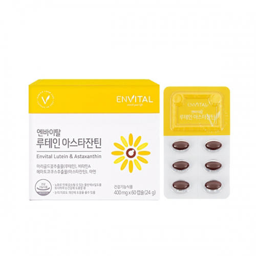 <b>엔바이탈 루테인</b>아스타잔틴 400mg x 60캡슐, 1개