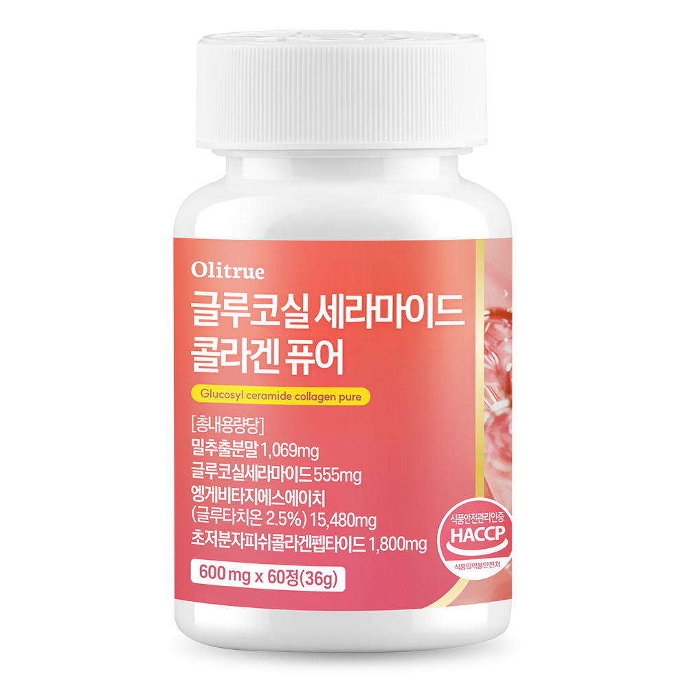 올리트루 글루코실 세라마이드 <b>콜라겐</b> <b>퓨어</b>  1개  60정