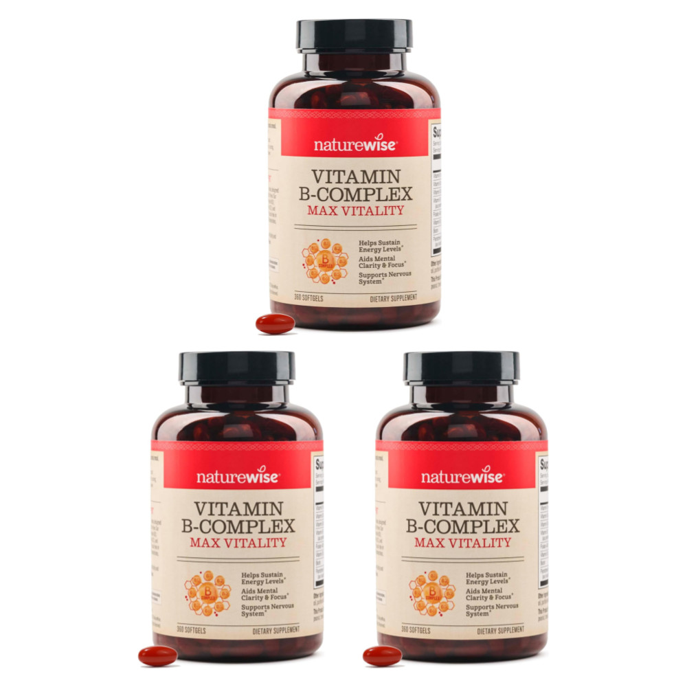 NatureWise <b>엽산</b> 복합 비타민 B12 360정 x 3통