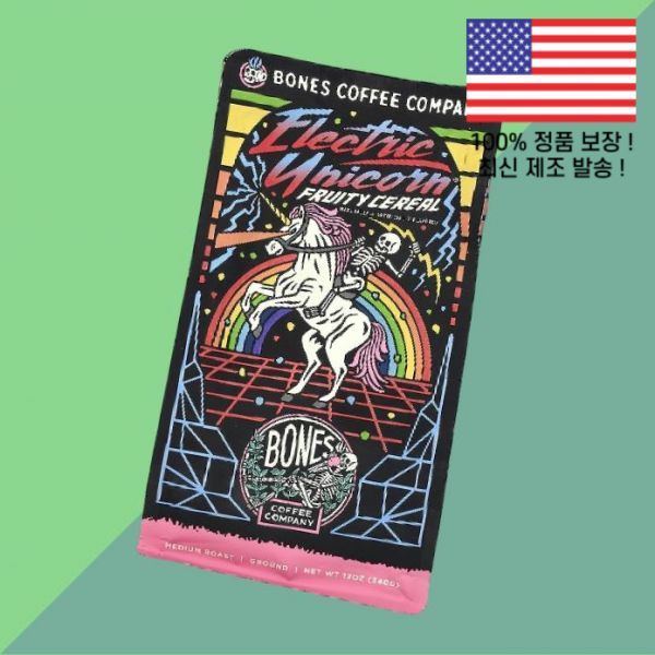 본즈 커피 <b>컴퍼니</b> 일렉트릭 유니콘 <b>프루티</b> 시리얼 미디엄 로스트 12온스 340g Bones Coffee Company Electr