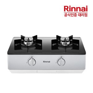 린나이 2구 과열방지 가스레인지 RTR-642BJ AA신제품 전면건전지 펄실버 전국설치