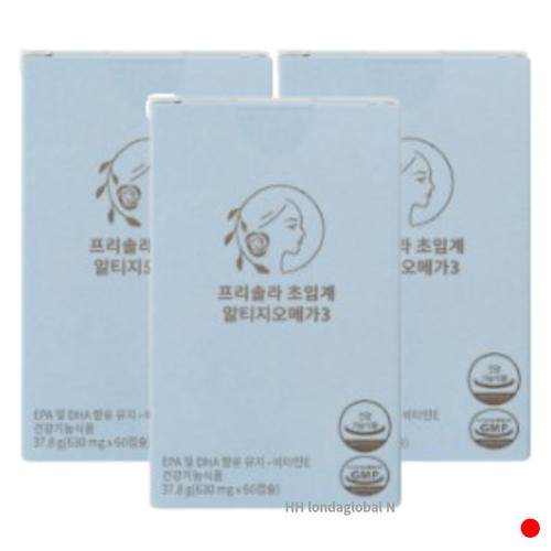 <b>프리솔라</b> 초임계 알티지 오메가3 <b>혈행 개선</b> 60캡슐 X3