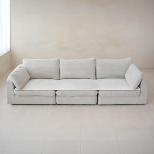 [라익디스] 시어서커 소파패드 오프화이트 냉감 논슬립 2인/3인/4인/돌소파