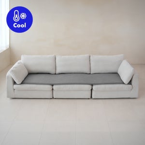 [라익디스] 시어서커 소파패드 그레이 냉감 미끄럼방지 2인/3인/4인/돌소파