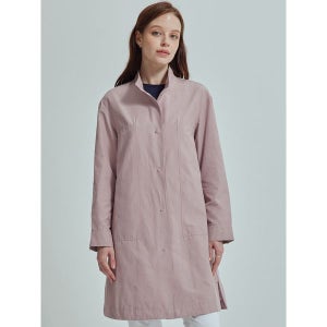 [올리비아하슬러]  핑크 터틀넥 카라 옆 트임 코트 OHBSCT201