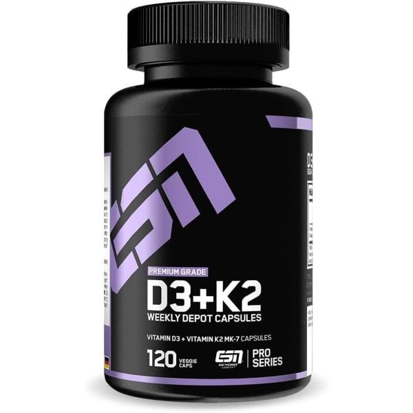 독일 이에스엔 비타민 D3 + 비타민K2 120캡슐 <b>ESN Vitamin D3</b> Vitamin K2