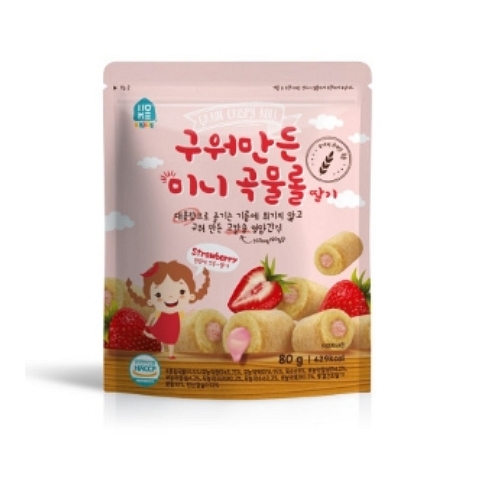 홈앤키즈 구워만든 미니곡물롤 딸기 성분 분석