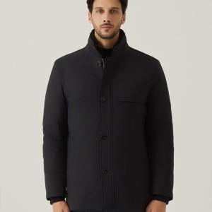 [페라로 밀라노][Ferraro Milano]Fur 미들 다운 점퍼 네이비(AM0EJP40349)(K1734422055968088NA01)