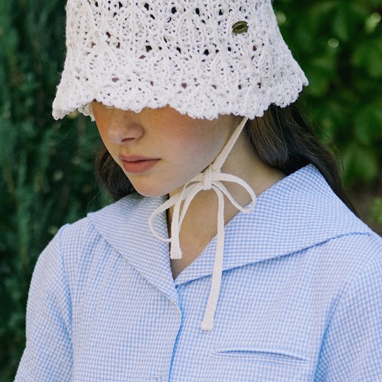 [논로컬]Strap Paper Knit Bucket Hat  Ivory Ivory N24HMAC003IV