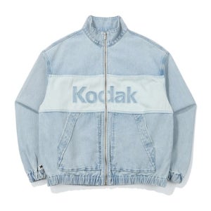 [KODAK]컬러블럭 데님 빅로고 안감 자켓 BLUE BLUE K5123EJK14BLU