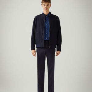 [페라로 밀라노][Ferraro Milano]변형 메쉬 블루종 점퍼 네이비 (AM0EJP20249)(K1737622611251064NA01)