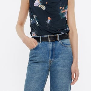 [빔바이롤라][BIMBA Y LOLA][24SS] 빔바이롤라 앤트라사이트 웨이브 티셔츠 B245AWT004BKB(K1716432282431042BK01)