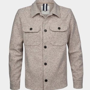 [프로프우모]울 헤링본 셔츠 자켓 BEIGE PRSH30901