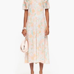 [BIMBA Y LOLA][23SS] 빔바이롤라 코랄 스프레이 플라워 미디 드레스 B235JWO001COB(K1721699706136011OR01)