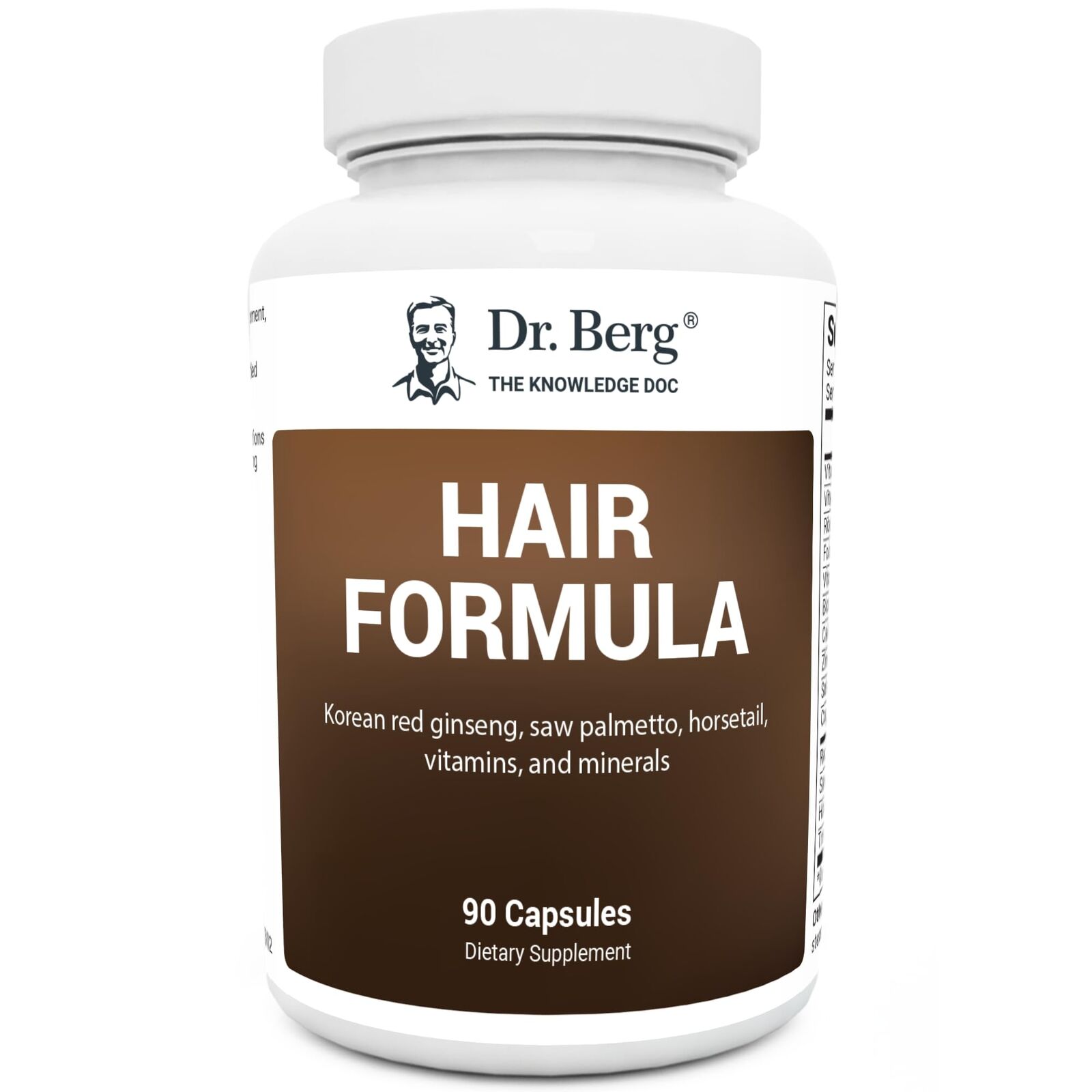 Dr. Berg Nutritionals <b>닥터</b> 버그의 헤어 <b>포뮬라</b> 보충제 건강한 머리카락 <b>손톱</b> 피부 지원 + 90정  Dr. Berg Nutritionals <b>닥터</b> 버그의 헤  1개