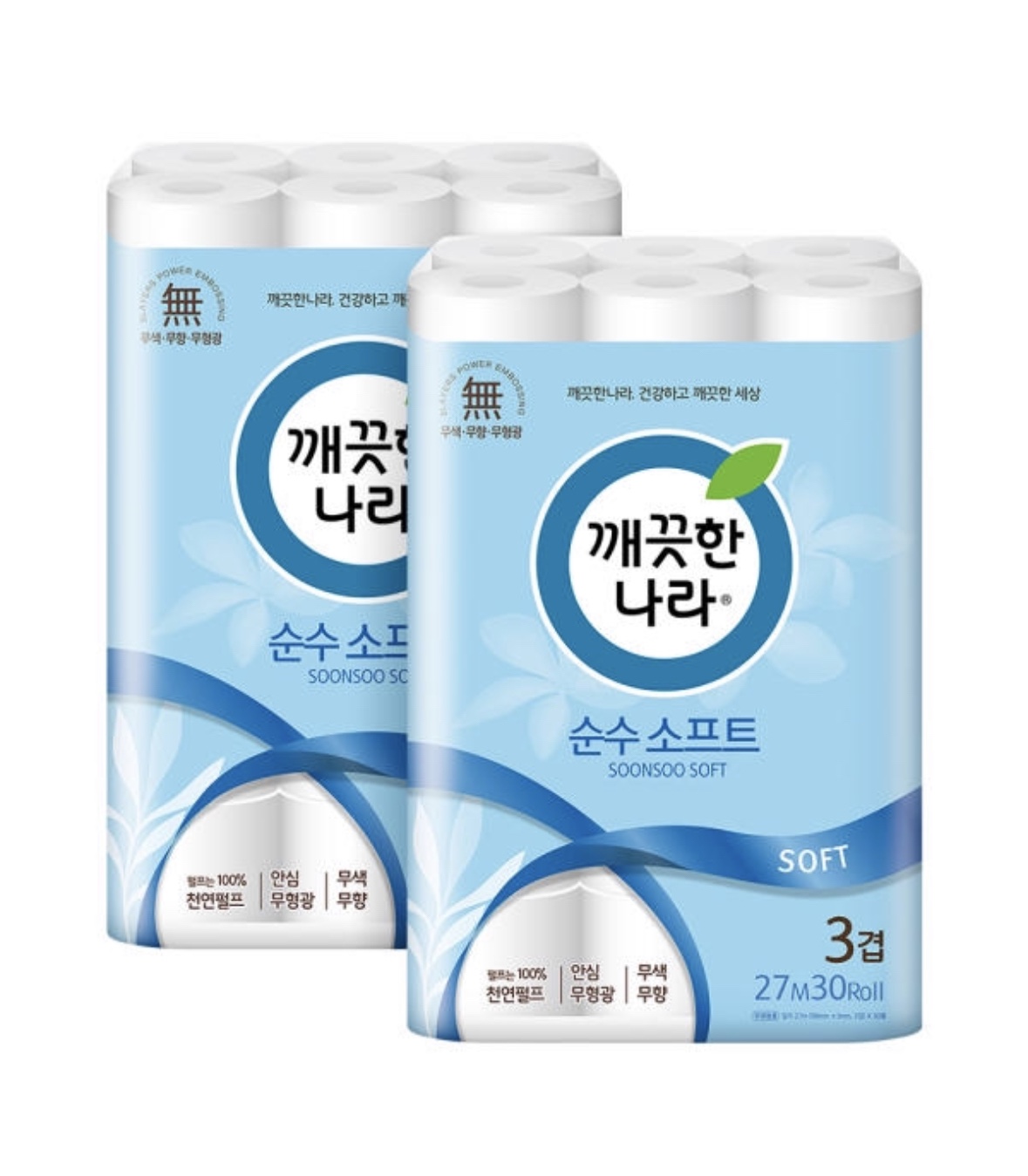 깨끗한나라 순수 소프트 27m 30롤 (10,900원) (무료)