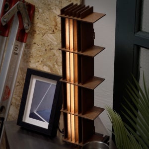 Pillar 우드 테이블 램프, 아티산 포트리스