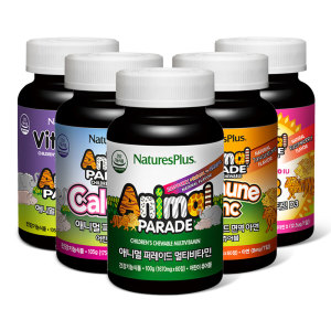 <b>네이처스플러스</b> 애니멀 <b>성장</b>세트 5종 (멀티 칼슘 아연 비타민D3 비타민C)