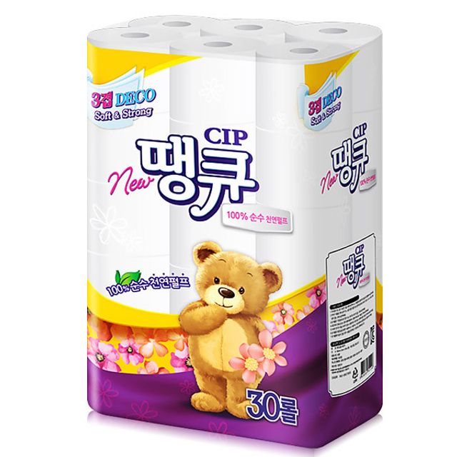 땡큐 순수 천연펄프 3겹 14m, 30롤, 1팩