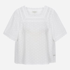 [롯데백화점] 써스데이아일랜드 [여성]레이스 스퀘어넥 블라우스(TT254MBL347W) LE1219452954