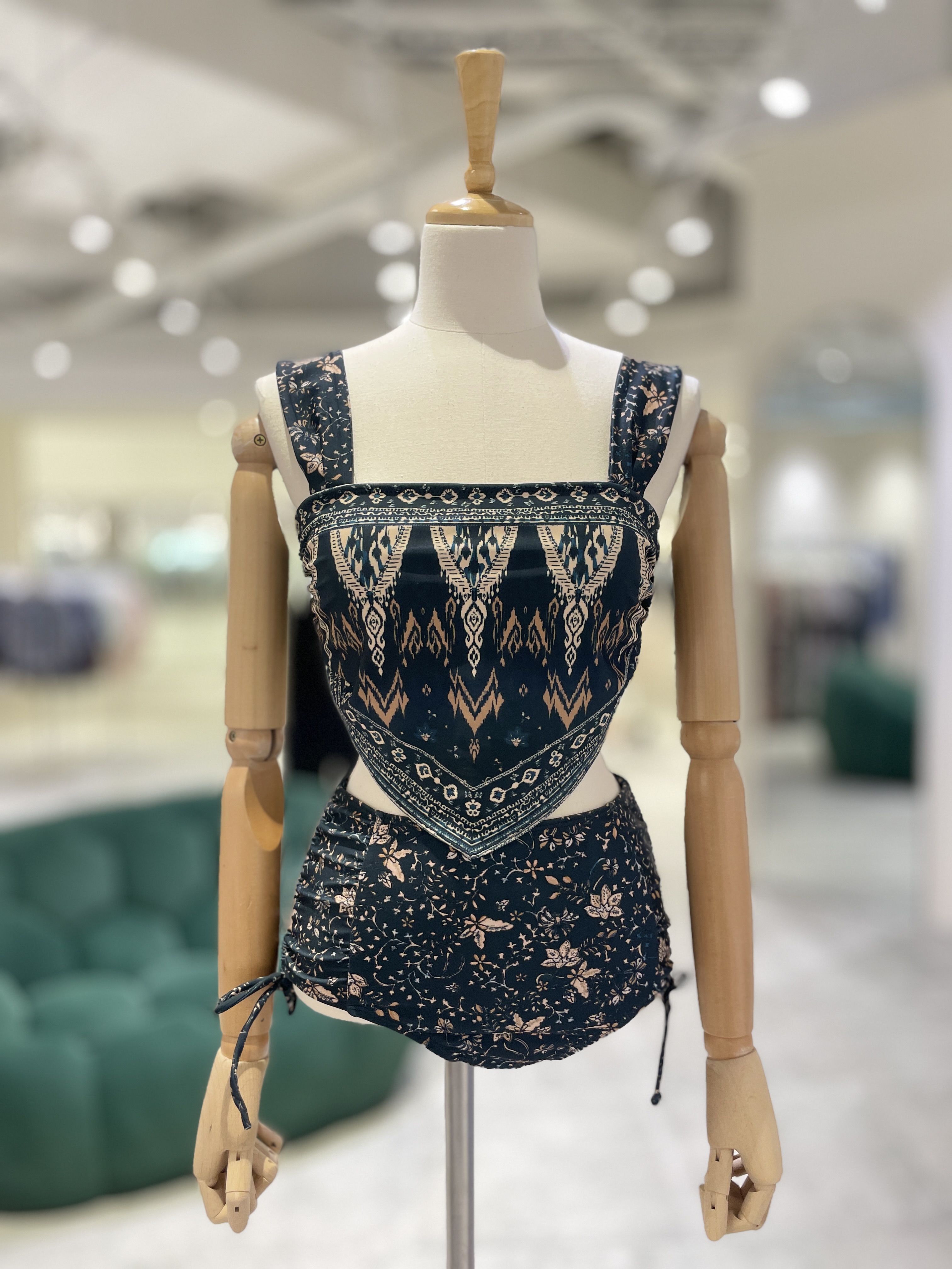 써스데이아일랜드 스카프 보더프린트 비키니 T244MSM232W