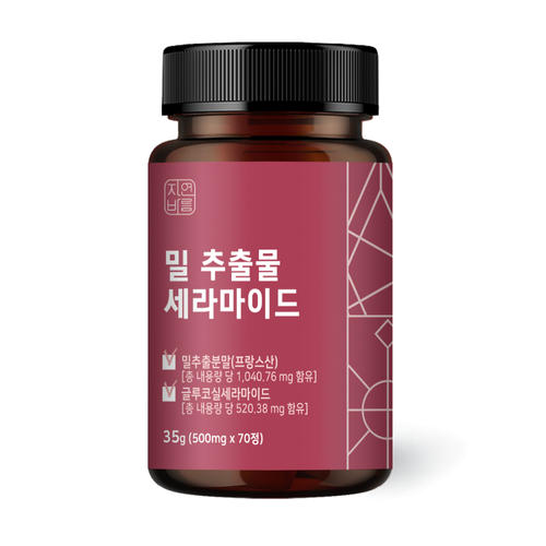 자연바름 밀추출물 <b>글루코실 세라 마이드</b> 티크 <b>세라마이드</b> 70정 1개