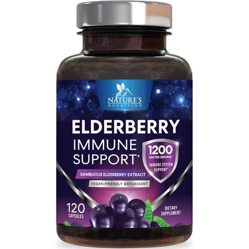 Nature’s Nutrition 네이처스 뉴트리션 엘더베리 10:1 추출물 120캡슐 2개