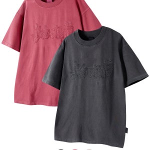 [요세미티] [2PACK] 아플리케 자수 피그먼트 반팔티 P_306_306