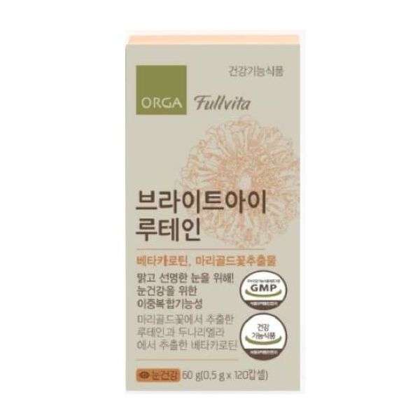 올가홀푸드2박스풀비타 브라이트아이 루테인 60g0.5g x  2개  60g