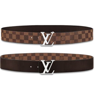 루이비통 25 FW LV 이니셜 40mm 리버서블 다미에 에벤 캔버스 벨트 LVU46473BRW4J1A100