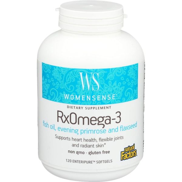 WomenSense by Natural Factors RxOmega-3 Fish Oil Supports <b>a</b> Healthy Heart and Joints with Primro  Wo