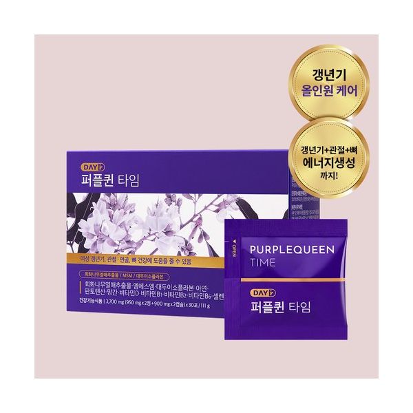 데이알 여성 갱년기 케어 퍼플퀸 타임 30일분 30포X1박스 회화나무열매추출물 MSM  111g  1개