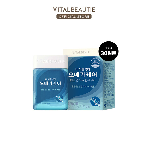 바이탈뷰티 오메가케어 66g (550mg X 120캡슐)  3개  단일옵션  120캡슐