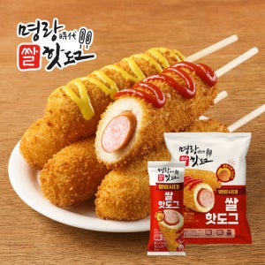 명랑핫도그 쌀 핫도그 850g x 1팩 (10개입)