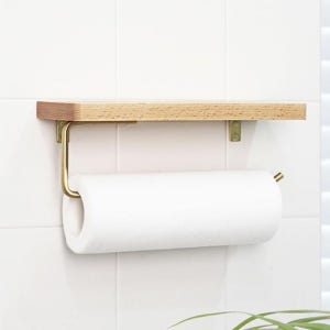 코시나 원목 주방 키친타올걸이 선반형 베이지