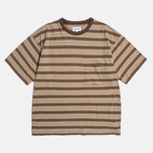 [에스피오나지] Multi Border Pocket Tee Brown 20250512-12