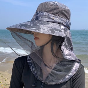 카모플라주 통기성 메쉬 모자 - 낚시 및 정원 가꾸기에 완벽한 여름 야외 활동용, 랜덤 패턴 경량 디자인