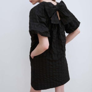 [페이리] Ciel Seersucker Minidress (Black)