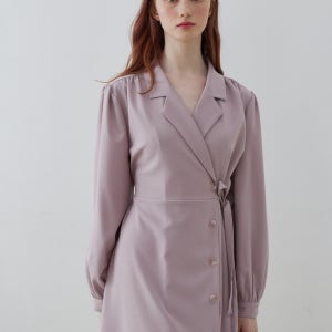 [바이바이섭] 자켓 랩 원피스 퍼플 [T21] BIBY 자켓 랩 원피스