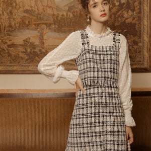 [던드롭] Drop tweed check two-piece Drop tweed check two-piece