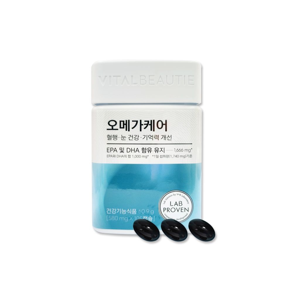 바이탈뷰티 오메가케어 35일분 580mg 105캡슐 오메가3