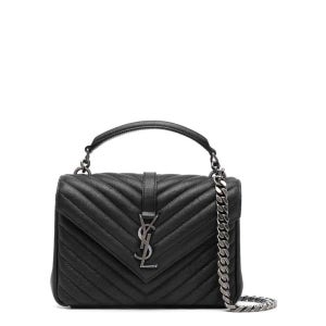 생로랑 컬리지 미듐 퀼팅 레더 숄더백 블랙 은장 600279 BRM04 1000 26SS 미디움 College Cross Body Ba 600279BRM04100 117901050
