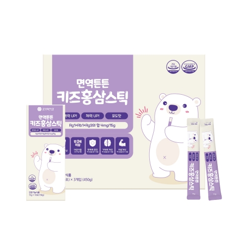 <b>고려원인삼</b> 면역튼튼 키즈홍삼스틱 30포 어린이홍삼 면역력증진 <b>피로</b>개선 진세노사이드