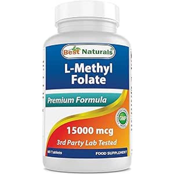 Best Naturals 활성 <b>엽산</b> methyl folate 60정 1개