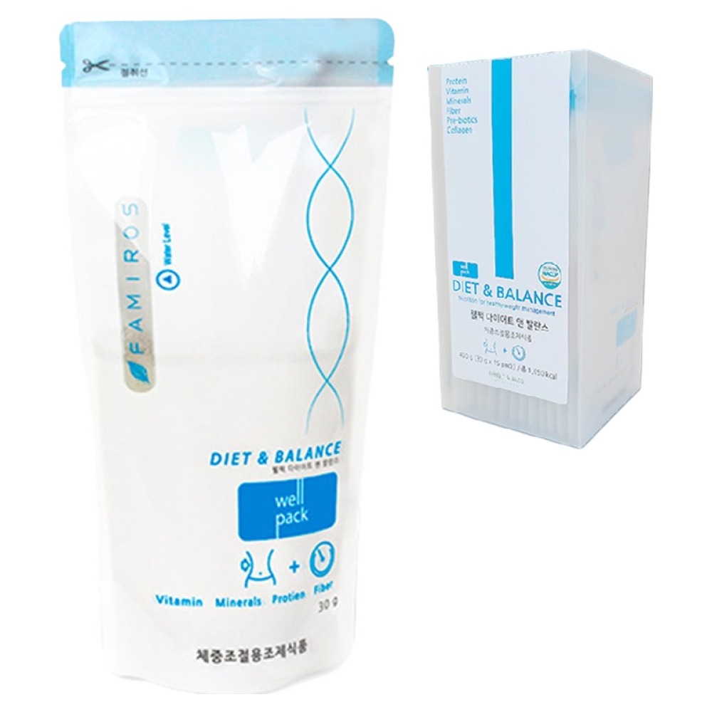 wellpack 패미로스 웰팩 다이어트 앤 발란스 체중조절용 조제식품 15p  450g  1개